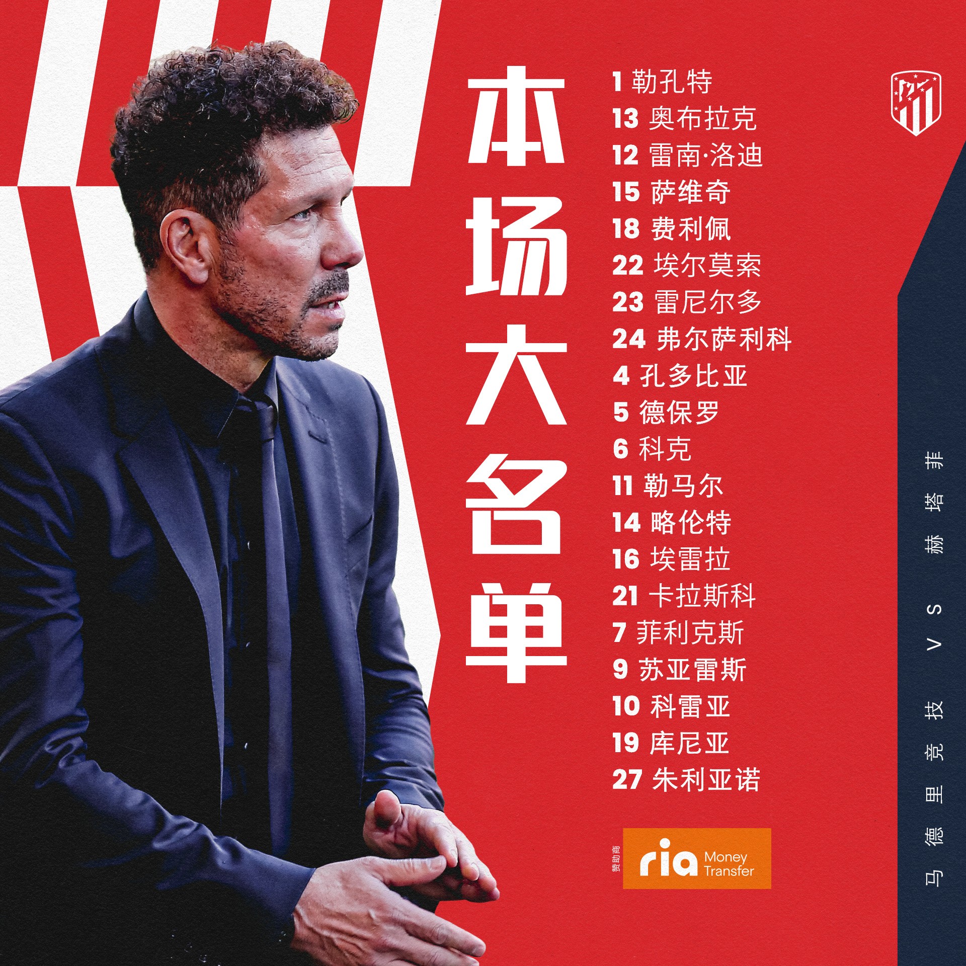 今晨马德里竞技调整名单以备意甲；复出首秀环节打磨；媒体盛赞；训练强度明显提升的简单介绍